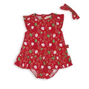 Vestido, braga y cinta fresas Babybol
