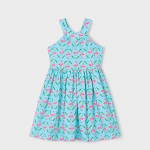 Vestido estampado espalda cruzada niña Mayoral