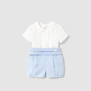 Conjunto ceremonia pantalón corto y camisa recién nacido Mayoral