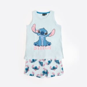 Pijama Stitch azul Niña Aznar Innova