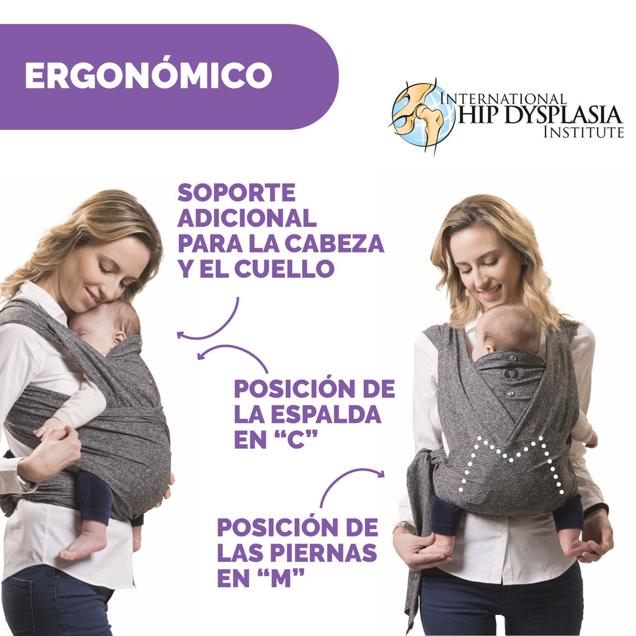 Portabebés Boppy Comfyfit Evolution Azul Chicco - Imagen 3