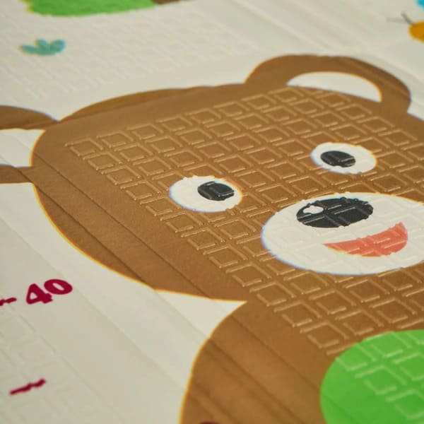 Alfombra de juegos bebé 120x120cm Elefante/Oso Ms - Imagen 5
