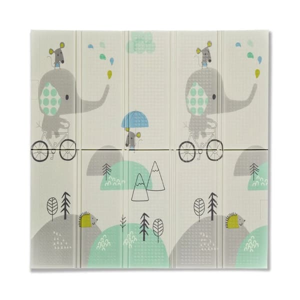 Alfombra de juegos bebé 120x120cm Elefante/Oso Ms