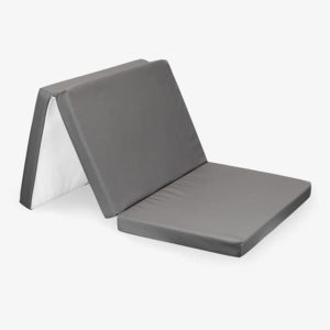 Colchón plegable 59/118/5 cm poliéster Gris Oscuro Kikkaboo