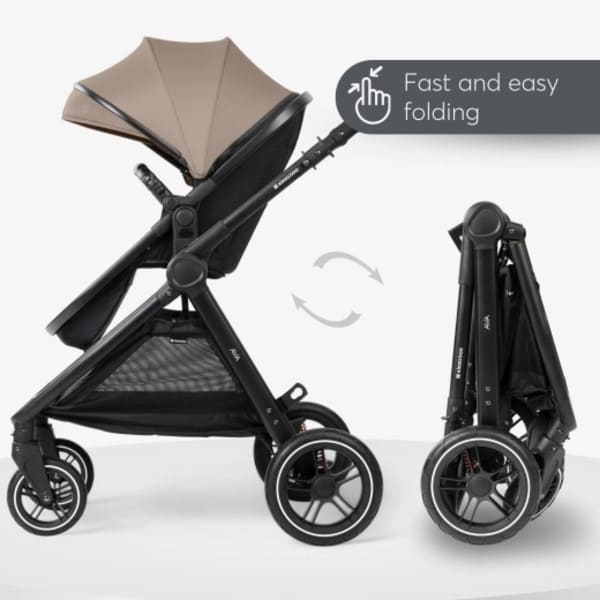 Carrito bebé Ava Kikkaboo Beige - Imagen 9
