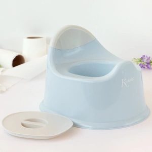 Orinal infantil azul con tapa y asa Kiokids
