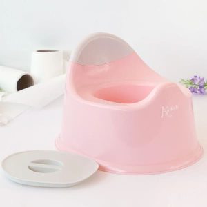 Orinal infantil rosa con tapa y asa Kiokids