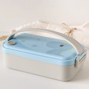 Caja almuerzo acero inoxidable dino azul Kiokids