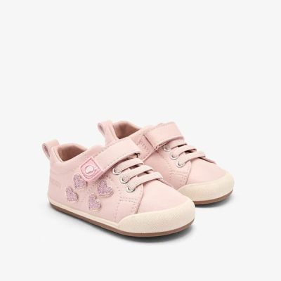 Zapatillas Respetuosas Glitter Corazones Rosa Conguitos