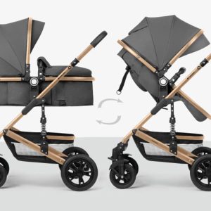 Alternative view of Carrito Amaia Gris oscuro 3 en 1 convertible Kikkaboo