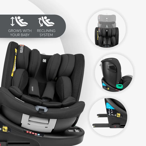 Silla de coche i-Reverse Negro Kikkaboo - Imagen 6