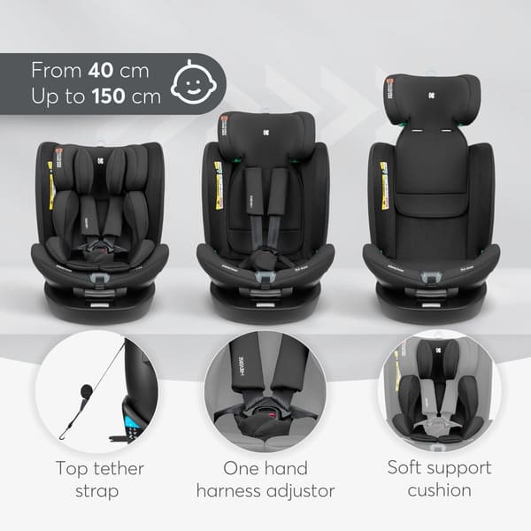 Silla de coche i-Reverse Negro Kikkaboo - Imagen 7