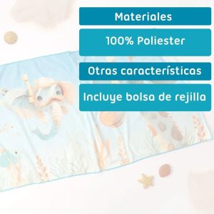 Alternative view of Toalla de playa Rosa Kiokids