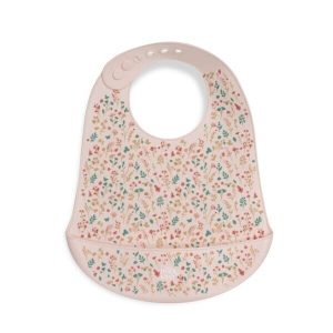 Babero silicona Flores Interbaby