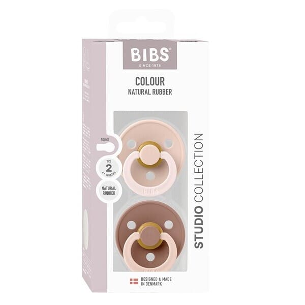 2 Chupetes BIBS Talla 2 ( +6 Meses ) Rosa/Rosa - Imagen 2