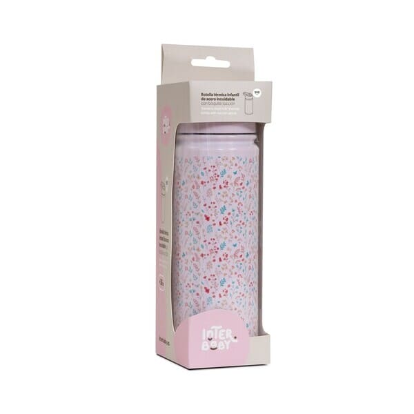 Botello térmica flores acero infantil Interbaby - Imagen 4