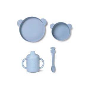 Vajilla silicona 4pzas Azul Tous