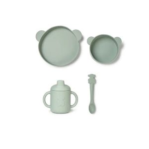 Vajilla silicona 4pzas Verde Tous