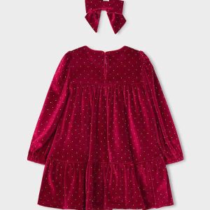 Alternative view of Vestido terciopelo con coletero Mayoral
